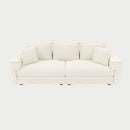 Deep Seat Convertible Sofa With Soft Pillows And Ottomans