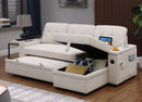 Ashlyn II - 84"W Woven Fabric Reversible Sleeper Sectional Sofa with Storage Chaise by HouseOfZazla