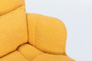 Rocking Chair Nursery, Teddy Upholstered Glider Rocker With High Backrest, Reading Chair Modern Rocking Accent Chairs Glider Recliner For Living Room - Yellow by HouseOfZazla