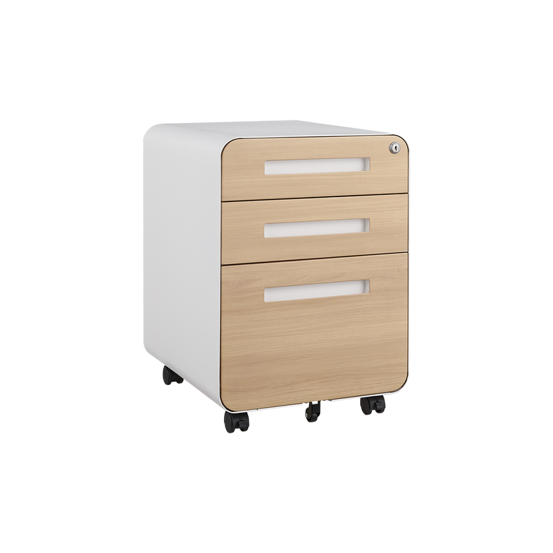 3 Drawer Mobile File Cabinet Under Desk Office,Simple Style Versatile Storage Cabinet for Legal/Letter/A4 Files, 5 Wheel Design Anti-Tilting Cold Rolled Steel Waterproof Moisture-Proof Black