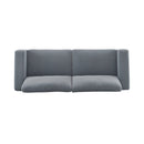 Modern Square Arm Sofa With Soft Fabric Upholstery, Deep Cushions by HouseOfZazla