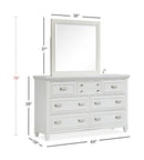 Charleston - Drawer Dresser With Landscape Mirror