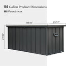 150 Gallon Outdoor Storage Deck Box - Waterproof and Lockable