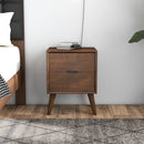 Alexandra - Night Stand With 2 Drawers - Walnut Brown by HouseOfZazla