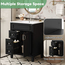 Bathroom Vanity With Sink, Compact Cabinet & 2 Drawers And Adjustable Shelf by HouseOfZazla