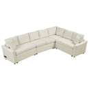 L-Shaped Sofa Convertible Sofa Bed Pull Out Sofa Sleeper With Two Back Pillows, Two USB Ports And Two Power Sockets For Living Room by HouseOfZazla