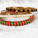 7-Piece Boho Gold Bangle Bracelet Set