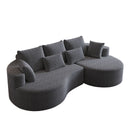Curved Oversized Sectional Sofa With Extra Deep Seat by HouseOfZazla
