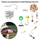 188Pcs Fishing Accessory Kit Portable Fishing Set Including Jig Hooks Sinker Weights Spoon Lure Removable Split Shot w/ Tackle Box by GBruno Store