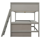 Loft Bed With Shelves With Desk by HouseOfZazla