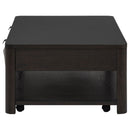Marcelo Wood Coffee Table with 2 Drawers and Shelf Coffee