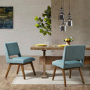 Dining Chair With Upholstered Seat And Back (Set of 2) - Blue by HouseOfZazla