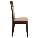 Gianna - 5 Piece Rectangular Dining Set With Table Upholstered Chairs - Cappuccino by HouseOfZazla
