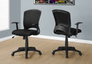 Office Chair, Adjustable Height, Swivel, Ergonomic, Armrests, Mesh - Black by HouseOfZazla