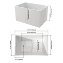 43" Acrylic Freestanding Bath Tub Modern Soaker Tub by HouseOfZazla