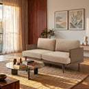 Emir 72" Square Arm 3-Seater Velvet Sofa