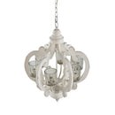 Farmhouse Chandelier, 6 Light Wood Chandelier Pendant Light Fixture With Adjustable Chain For Dining Room Living Room Entryway, Bulb Not Included by HouseOfZazla