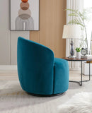 Swivel Accent Armchair Barrel Chair With Powder Coating Metal Ring by HouseOfZazla