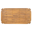 Kaja Outdoor Acacia Wood Dining Table, Teak Finish with Slat Design by HouseOfZazla