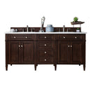 James Martin Brittany 72" Double Bathroom Vanity, Burnished Mahogany