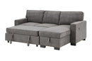 Estelle - Fabric Reversible Sleeper Sectional With Storage Chaise Drop-Down Table 2 Cup Holders And 2 USB Ports by HouseOfZazla