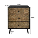 3 Drawer Cabinet, Suitable For Bedroom - Black by HouseOfZazla