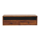Lunar - 2 Drawer Wall Mounted Media Unit - Brown by Unique Piece Furniture