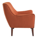 Accent Chair Upholstered With Legs - Burnt Orange by HouseOfZazla