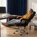 Executive Office Chair With Foot Rest, Adjustable Height - Black by HouseOfZazla