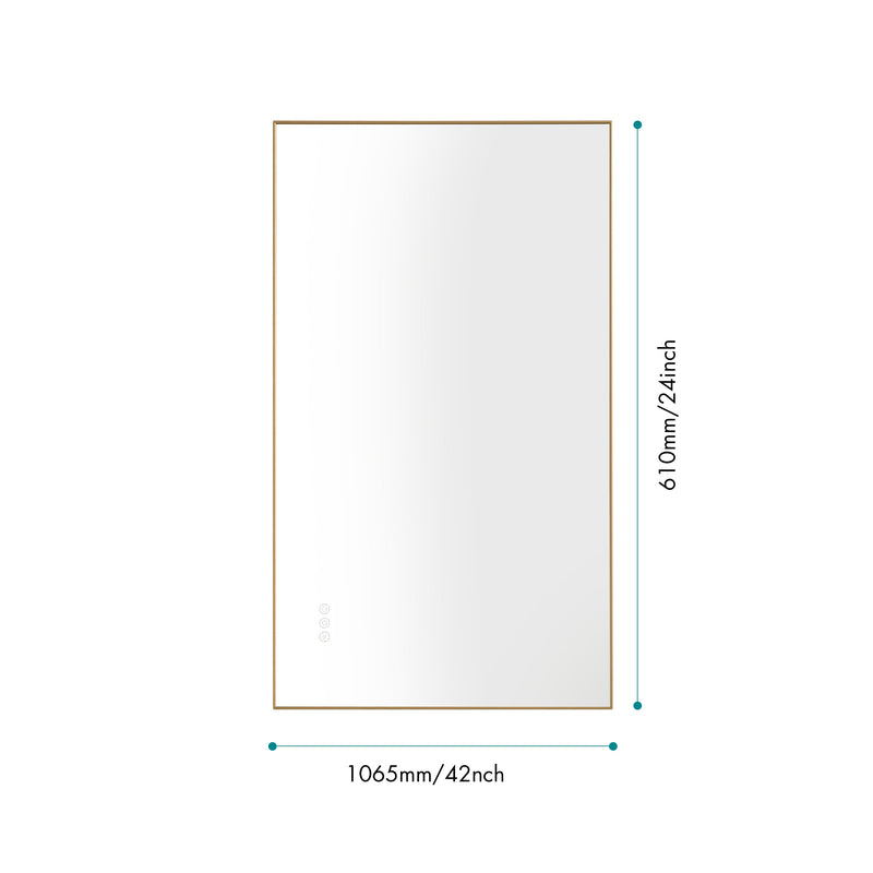 42x 24Inch LED Mirror Bathroom Vanity Mirror with Back Light, Wall Mount Anti-Fog Memory Large Adjustable Vanity Mirror