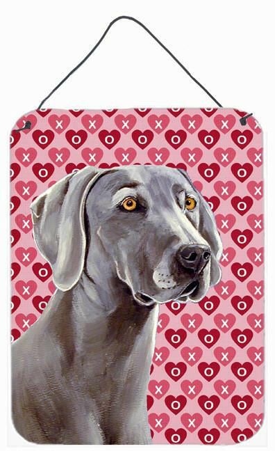 Weimaraner Hearts Love and Valentine's Day Portrait Wall or Door Hanging Prints