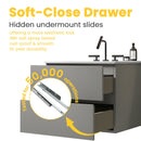 TIA 24" Wall Mount Space Grey Bathroom Vanity by HouseOfZazla
