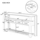 62.2" Modern Console Table Sofa Table for Living Room with 4 Drawers and 2 Shelves