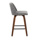Toriano - Mid Century Modern Fixed Height Counter Stool & Square Footrest (Set of 2) by Unique Piece Furniture