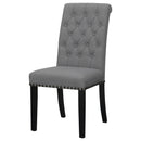 Tufted Rolled Backrest Side Chairs (Set of 2)