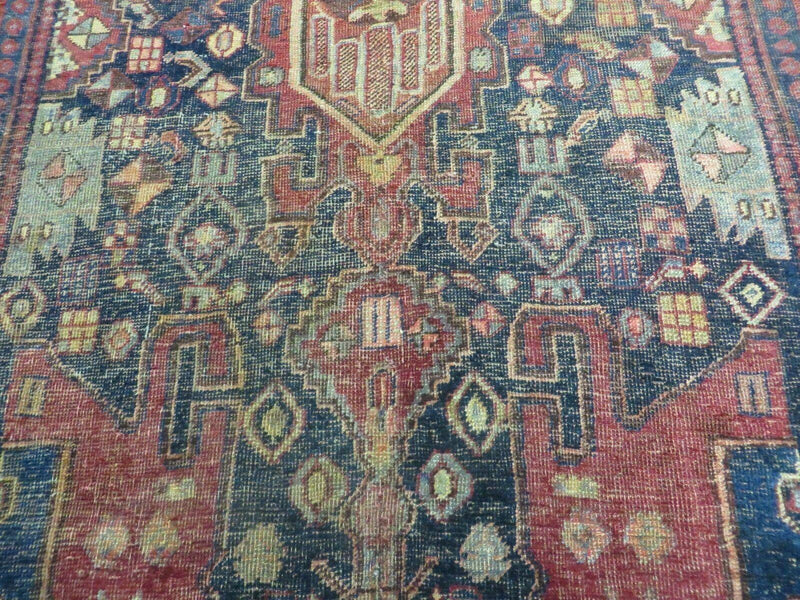 4' X 10' Antique Handmade Turkish Floral Tribal Oriental Wool Rug