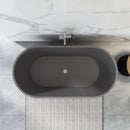 63 Inch Solid Surface Oval Shape Freestanding Bathtub