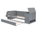 Daybed With Storage Arms, Trundle And Charging Station by HouseOfZazla