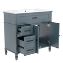 Bathroom Vanity With Sink, Freestanding Cabinet & Drawers by HouseOfZazla
