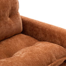 UNITED WE WIN Swivel Barrel Chair - Mid Century Modern Chair, Thick Padded Arm Chair with Solid Metal Base, Comfortable Single Sofa Chair, Swivel Accent Chair for Living Room Bedroom