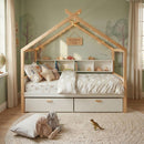 House Bed With Bookshelf Storage by HouseOfZazla