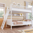 Bunk Bed With 3 Storage Shelves, Adjustable Ladder Left Or Right by HouseOfZazla