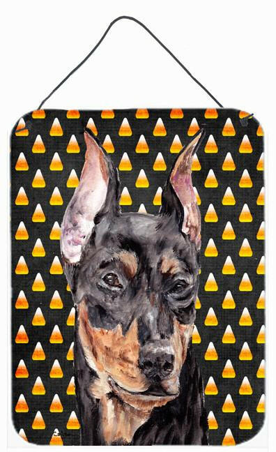 German Pinscher Candy Corn Halloween Wall or Door Hanging Prints SC9668DS1216