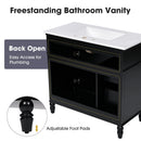 Bathroom Vanity With Sink, 2 Doors 2 Drawers, Freestanding Design by HouseOfZazla