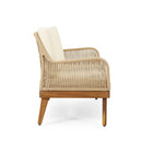 Hueber Outdoor And Rope 4 Seater Chat Set With Cushions - Teak by HouseOfZazla