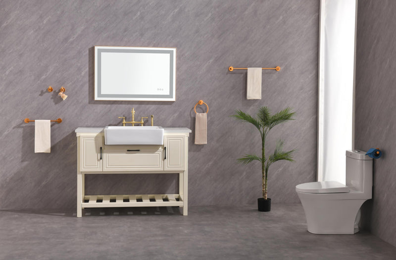 36x24 LED Lighted Bathroom Wall Mounted Mirror with High Lumen+Anti-Fog Separately Control