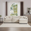 Modern Oversized Modular Cushion Sofa With Ottoman, Low Back, Deep Seating Sofa Set by Unique Piece Furniture
