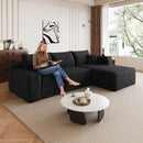 95" Cloud Sectional Sofa, Modern Minimalist Upholstered Couch by HouseOfZazla