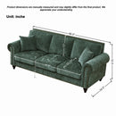 Modern 3 And 2 Seater Sofa With Rolled Arms, Tufted Upholstered Couch by Unique Piece Furniture