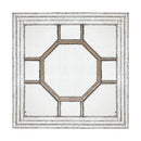 Antique Style Decorative Square Wall Mirror With Mirrored Frame, Wall Decor For Living Room Entryway, Console Lean Against Wall - Silver